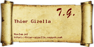 Thier Gizella névjegykártya